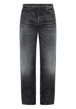 Versace logo-embroidered jeans - Black