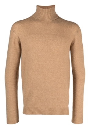 Nuur fine-knit roll-neck jumper - Brown