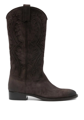 Sartore suede appliqué boots - Brown