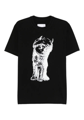 sacai graphic-print cotton T-shirt - Black