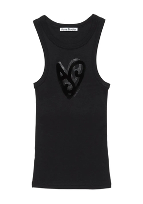 Acne Studios heart-motif sleeveless tank top - Black