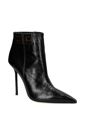 Elisabetta Franchi logo-plaque heeled boots - Black