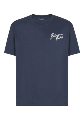 Balmain printed cotton T-shirt - Blue