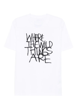 sacai graffiti-print T-shirt - White