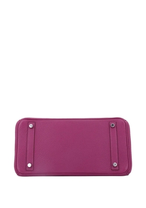 Hermès Pre-Owned Birkin Handbag Pink Clemence with Palladium Hardware 30 satchel