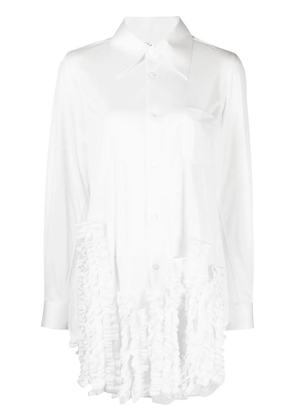 Comme Des Garçons ruffle-appliqué shirt - White