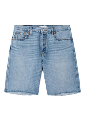 RE/DONE 90s Comfort frayed-hem denim shorts - Blue