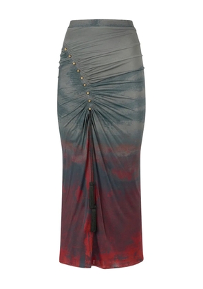 Roberto Cavalli tassel-embellished drawstring skirt - Grey