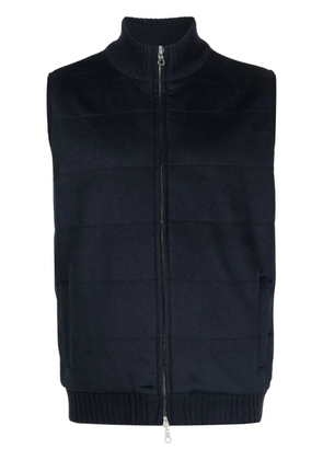 N.Peal quilted cashmere gilet - Blue