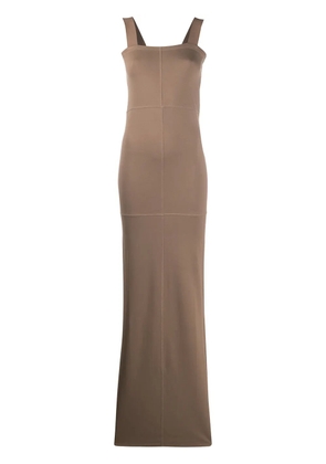 LEMAIRE square neck maxi dress - Brown