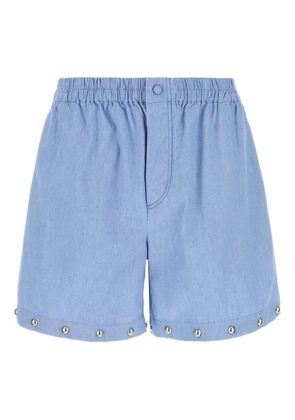 Valentino Garavani stud-embellished denim shorts - Blue