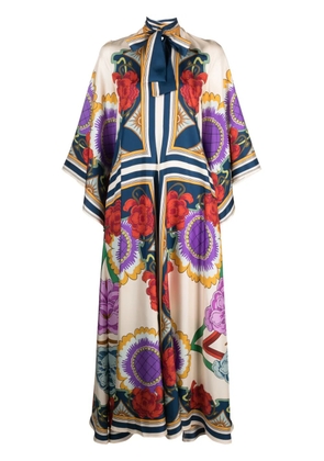 La DoubleJ Magnifico floral-print maxi dress - Neutrals