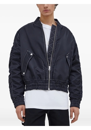 HUGO contrast-stitching bomber jacket - Blue