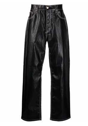 EYTYS faux-leather wide-leg trousers - Black