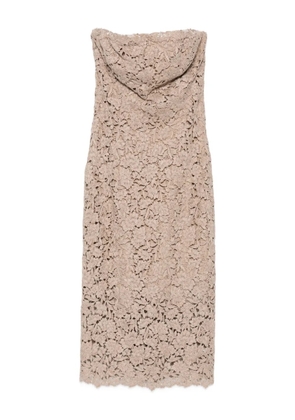 Ermanno Scervino floral-lace mini dress - Neutrals