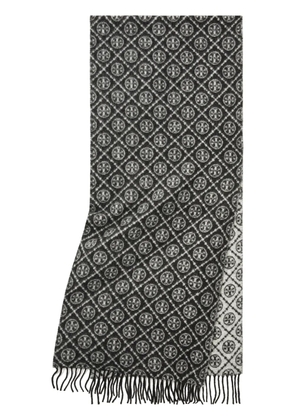 Tory Burch T Monogram scarf - Black