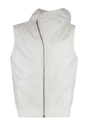 Rick Owens DRKSHDW hooded zip-front waistcoat - White