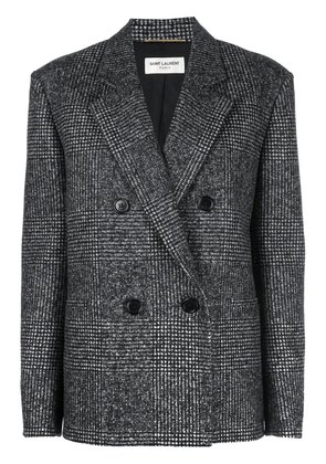 Saint Laurent double-breasted tweed blazer - Grey