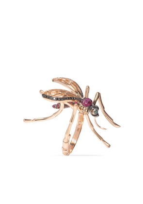 Gaelle Khouri 18kt rose gold diamond and ruby ring - Pink