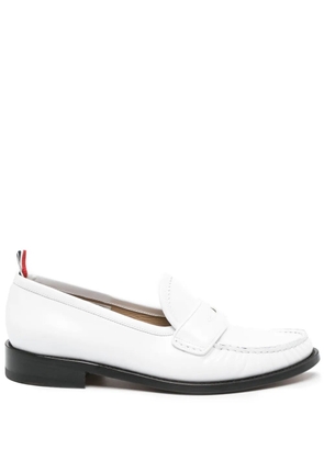 Thom Browne penny-slot RWB loafers - White