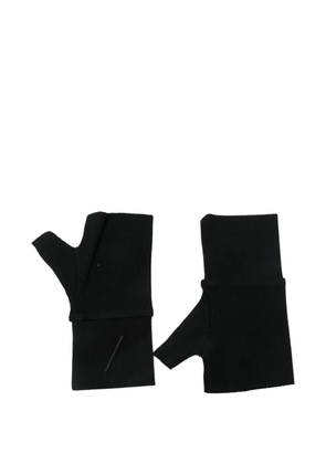 Thom Krom fingerless mittens - Black
