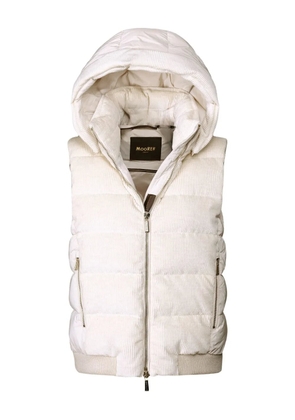 Moorer Layre-Lvo hooded corduroy gilet - Neutrals