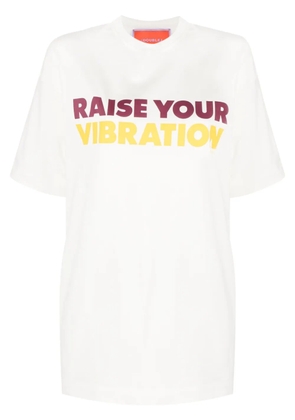 La DoubleJ Raise Your Vibrations cotton T-shirt - Neutrals