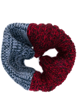 colville colour-block knit snood - Red