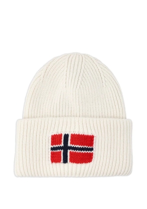 Napapijri norwegian-flag embroidered beanie - Neutrals