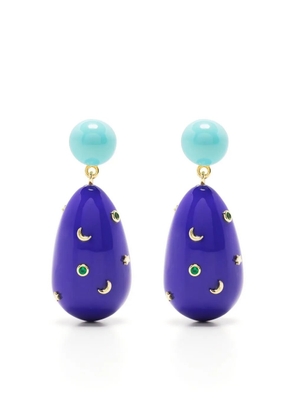 Eshvi two-tone drop earrings - Blue