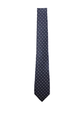 Kiton polka-dot silk tie - Blue