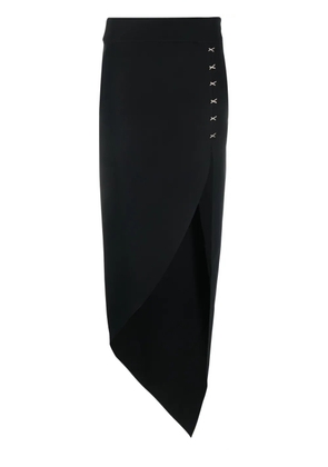 Genny crystal-detailing asymmetric maxi skirt - Black