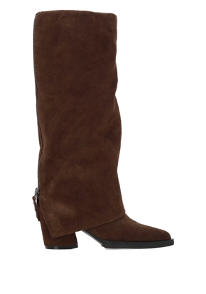 Elvio Zanon zip-detail boots - Brown