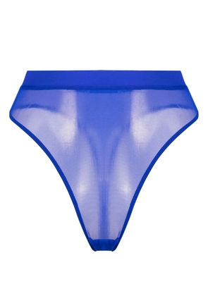 Maison Close Corps à Corps Neon high-waisted thong - Blue