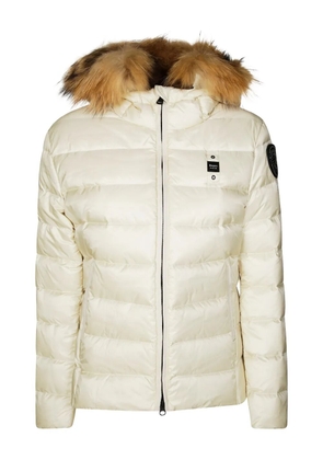 Blauer Arcadia fur-hooded puffer jacket - Neutrals