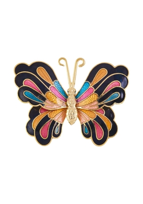Susan Caplan Vintage 1980s butterfly brooch - Orange