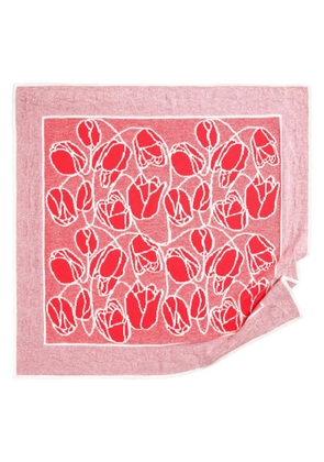 Barrie floral-motif scarf - Red