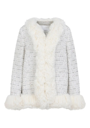 Giambattista Valli fur-trim coat - White