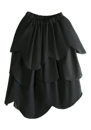 Noir Kei Ninomiya layered petal skirt - Black