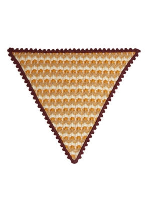 La DoubleJ triangle-shape crochet scarf - Yellow