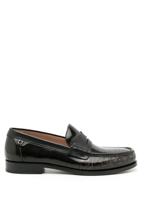 Ferragamo Port Gancini-print loafers - Brown