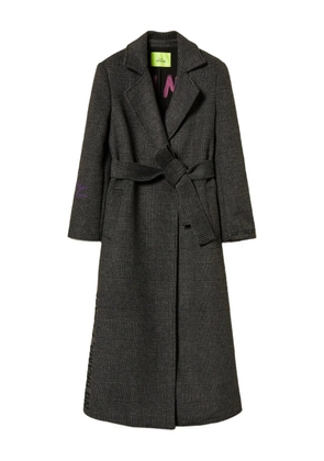 TWINSET checked belted coat - Black