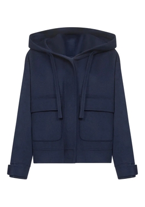 Weekend Max Mara Gary hooded patch-pocket coat - Blue