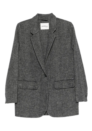 Ottod'Ame herringbone single-breasted blazer - Black