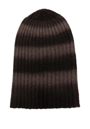 HURRAY striped beanie - Brown