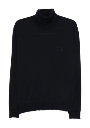Valentino Garavani logo-embroidery turtleneck sweater - Blue