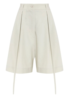 Gloria Coelho pleated wide-leg shorts - Neutrals