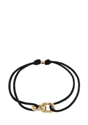 LUIS MORAIS 14kt yellow gold link cord bracelet - Black