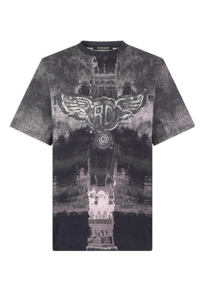 Roberto Cavalli winged monogram-print T-shirt - Black
