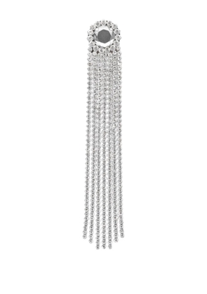 AREA crystal-fringe ponytail holder - Silver